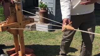 Rope making at spring fair Åland Islands [upl. by Urbanna]