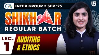 CA Inter Audit  CA Inter Sep 2025  SHIKHAR Batch CA Inter  Lec1  CA Deepika Rathi cainter [upl. by Hacissej]