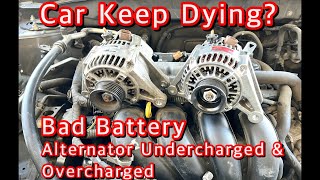 Toyota Matrix Alternator amp Battery Replacement  How To Test Battery amp Alternator  Step By Step [upl. by Devinne]