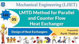 L 05 LMTD Method for Paralle and Counter Flow Heat Exchanger  Design of Heat Exchanger  Mechanical [upl. by Fong]