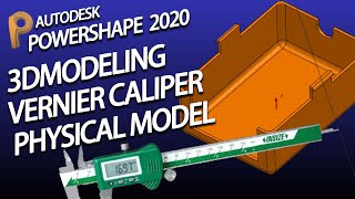 Powershape 2020 tutorial – 3d modeling with vernier caliper – easy steps [upl. by Fitts790]