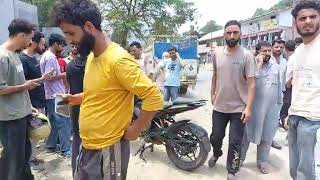 Bike Accident at Batergam Kupwara 03 injured 01 critical [upl. by Bricker]