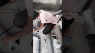 Plumbing work pvc fittings bathroom plumbingservices pvc youtube viralvideo [upl. by Eyla]