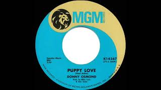 1972 HITS ARCHIVE Puppy Love  Donny Osmond a 2 recordmono 45 [upl. by Jannel854]