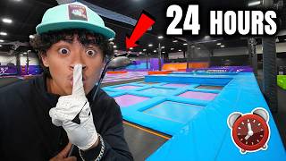 24 HOUR OVERNIGHT CHALLENGE in TRAMPOLINE PARK MINI GOLF [upl. by Aggarwal]