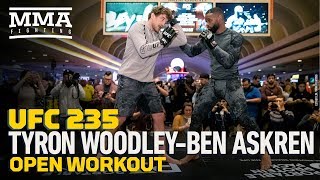 UFC 235 Tyron Woodley Ben Askren Open Workout Complete  MMA Fighting [upl. by Eanwahs]