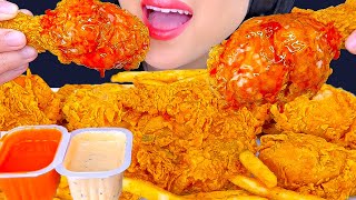 ASMR MUKBANG  POPEYES FRIED CHICKEN amp CAJUN FRIES DIPPED IN SAUCE  EATING SOUNDS  ASMR Phan [upl. by Neeneg]