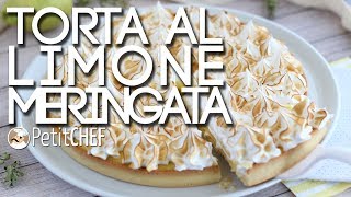 Torta meringata al limone  Video Ricetta dessert PetitChefit [upl. by Ahseekat]