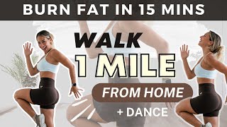 1 MILE WALK  Fat Burn HOME Cardio Workout [upl. by Turner545]