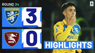 FROSINONESALERNITANA 30 HIGHLIGHTS  Ciociari secure three vital points  Serie A 202324 [upl. by Acinorav]