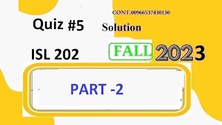 isl 202 quiz 5 solution fall 2023isl202 quiz 5 solution fall 2023isl 202 quiz 5 2024 [upl. by Ivy]