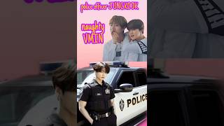 jungkook police officer 🧑‍✈️ naughty VMIN 😜 BTS funny Hindi dubbing shorts trending bts kpop [upl. by Arem]