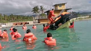 Uprighting Inverted Liferaft TrainingBT PST [upl. by Klein]