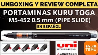 Unboxing y Review Completa del Portaminas KURU TOGA M5452 05 mm PIPE SLIDE UNI BALL Mitsubishi [upl. by Ermey]