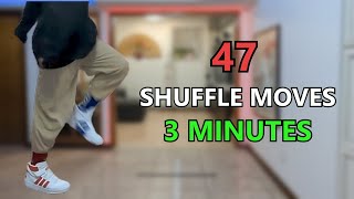 47 Shuffle Dance Moves in 3 MINUTES [upl. by Shelby508]