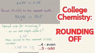 Calculations in College Chemistry Rounding Off Numbers Tutorial [upl. by Boff]