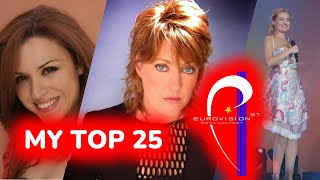 Eurovision 1997  My Top 25 [upl. by Ledairam]