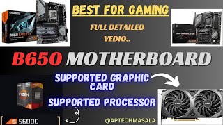 B650 MOTHERBOARD Specifications Supported Processor🤔👆💯APtechmasala868 [upl. by Vedetta511]