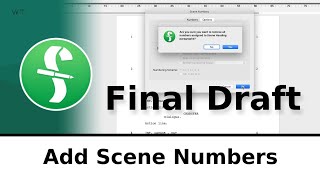 Add Scene Numbers in Final Draft [upl. by Pry]