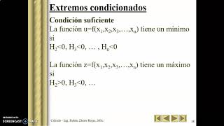 Funciones de varias variables extremos condicionados teoría [upl. by Lucky]