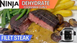 NINJA FOODI 15 in 1 DEHYDRATE FILET STEAK  Can we create a Pink Tender Steak using this method [upl. by Zacharias]