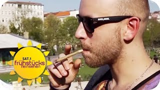 4 Joints am Tag Hier wird in Deutschland öffentlich gekifft  SAT1 Frühstücksfernsehen  TV [upl. by Mischa]