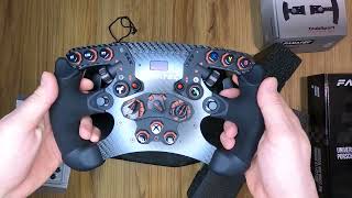 Fanatec unboxing Formula V25X  CS Magnetic Paddle Podium Porsche 911 Wheel Leather [upl. by Hahnke]