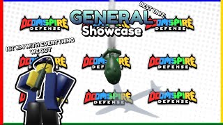 Doomspire defense General Showcase aka best unit in the game doomspire defense [upl. by Aiz171]