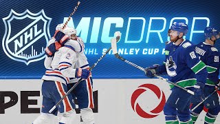 Edmonton Oilers Epic Overtime Win Against Vancouver Canucks Game 2 Mic Drop [upl. by Kirkwood520]