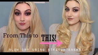 HOW TO Blow dry QUICK amp EASY with hair straighteners [upl. by Idel847]