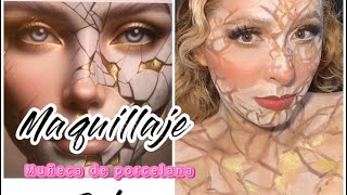 Mi proceso maquillaje porcelana rota 💄❤️🎨 [upl. by Donell666]