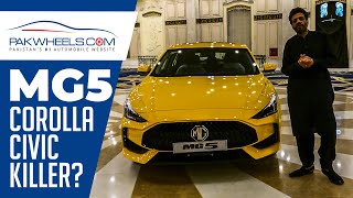 MG 5 2022  First Look Review Specs Features amp Price in Pakistan  PakWheels [upl. by Eentruoc202]