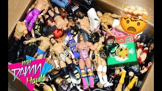 GIGANTIC BOX FULL OF WWE FIGURES MY DAMN HAULS EP53 [upl. by Malan910]