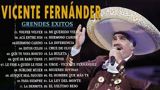 VICENTE FERNANDEZ MEJORES CANCIONES  VICENTE FERNANDEZ 40 GRANDES ÉXITOS MIX [upl. by Cordy]