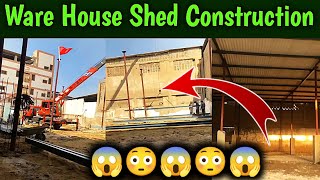 Ware House Shed Construction Work Kireen Work Wealding Gadar Work  Raza fancy steel [upl. by Beebe]