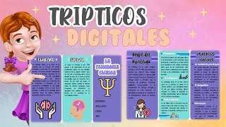 TRIPTICOS DIGITALES Y CREATIVOS  PowerPoint💫 [upl. by Chak488]