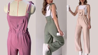 How To Cut And Sew A Pinafore Jumpsuit Tutorial  Part 2sewingtutorial cutandsew [upl. by Nnairol]