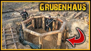 Grubenhaus  Rücken werden wieder zerstört 😨 E05  Bushcraft Camp Shelter Survival [upl. by Areemas]