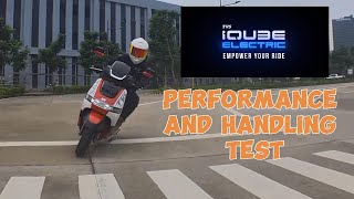 TVS iQube Performance and Handling Test in a Moto Gymkhana Track [upl. by Leak]