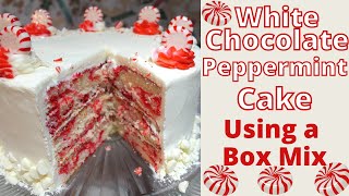 White Chocolate Peppermint Cake Using a box mix [upl. by Claudius600]