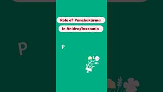 Role of PANCHAKARMA in INSOMNIA ayurshodhana ayurveda insomnia ytshorts [upl. by Bleier]