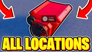 How To Find ALL CAR PART LOCATIONS In Car Crushers 2 HALLOWEEN EVENT Roblox [upl. by Ayrolg385]