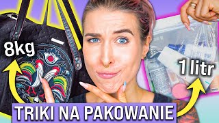 TRIKI NA PAKOWANIE walizki do samolotu 🔥 bagaż podręczny na wakacje  Agnieszka Grzelak Vlog [upl. by Myer]