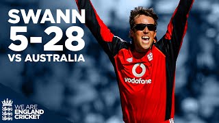 Relentless Graeme Swann Takes 528  England v Australia Throwback  England Cricket [upl. by Aihsiyt]