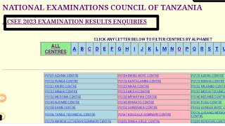 Necta CSEE RESULTS MATOKEO YA FORM FOUR 202324 Jinsi ya Kutazama [upl. by Klotz]