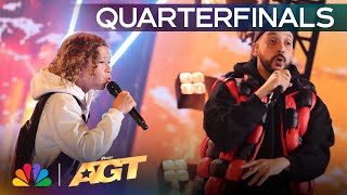 Rap Duo Flewnt And Inkabee Performs Original Song quotBack Again AGTquot  Quarterfinals  AGT 2024 [upl. by Jefferson]