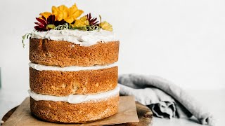 Pear Spice Cake with Mascarpone Frosting [upl. by Aisereht]