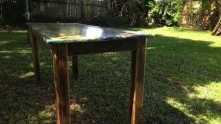 How to Build a Rustic  Distressed Table Video 2 [upl. by Beret]