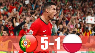 Portugal vs Poland 51  All Goals amp Extended Highlights  UEFA Nations League 202425 [upl. by Nnyled483]