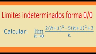 Aplicación de la factorizacion en solución de límites indeterminados de la forma 00 EJEMPLO Nº 2 [upl. by Iridissa]